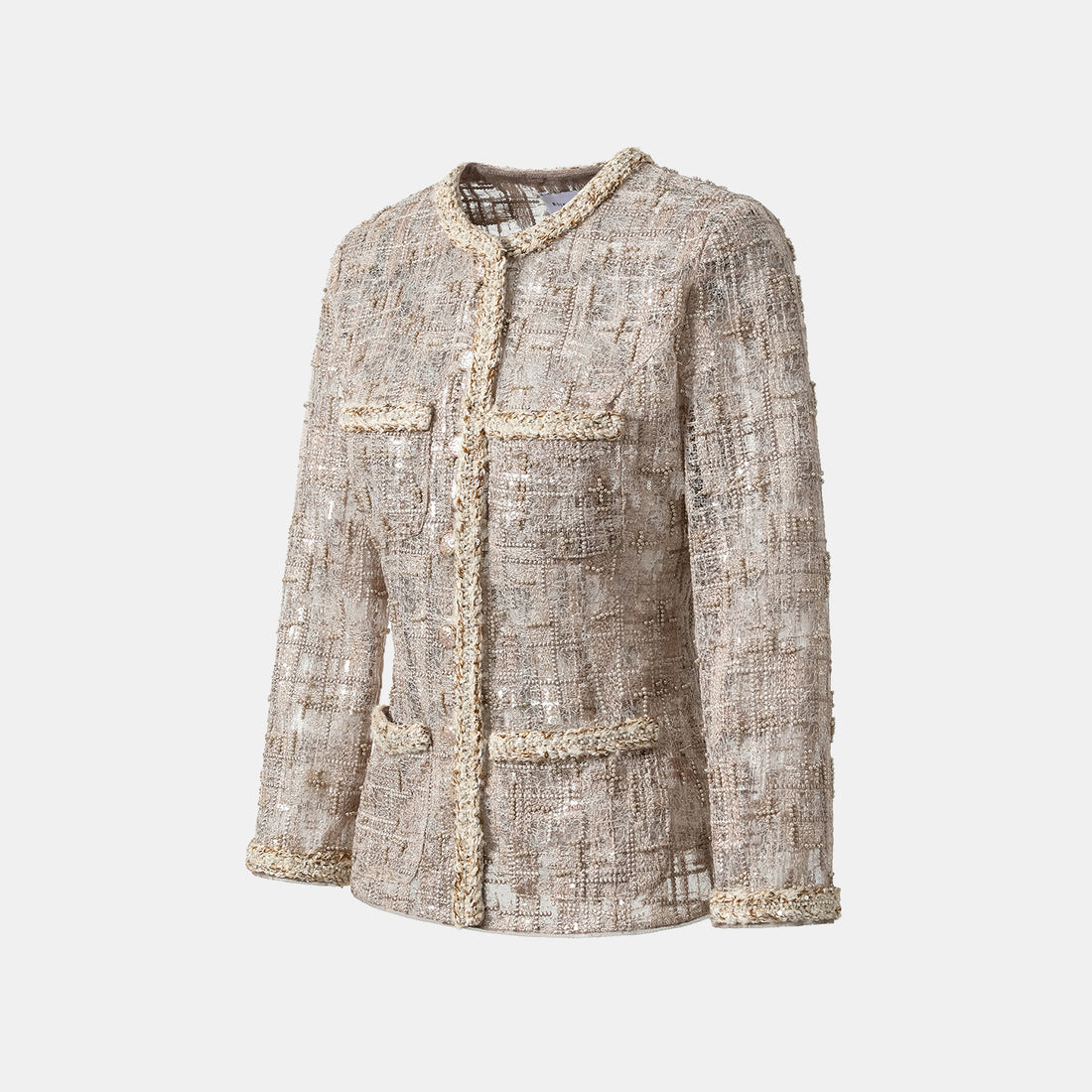 “Brunch at Ritz.” 奢華蕾絲畫藝珠繡外套—The Gilded Kiss克林姆之吻