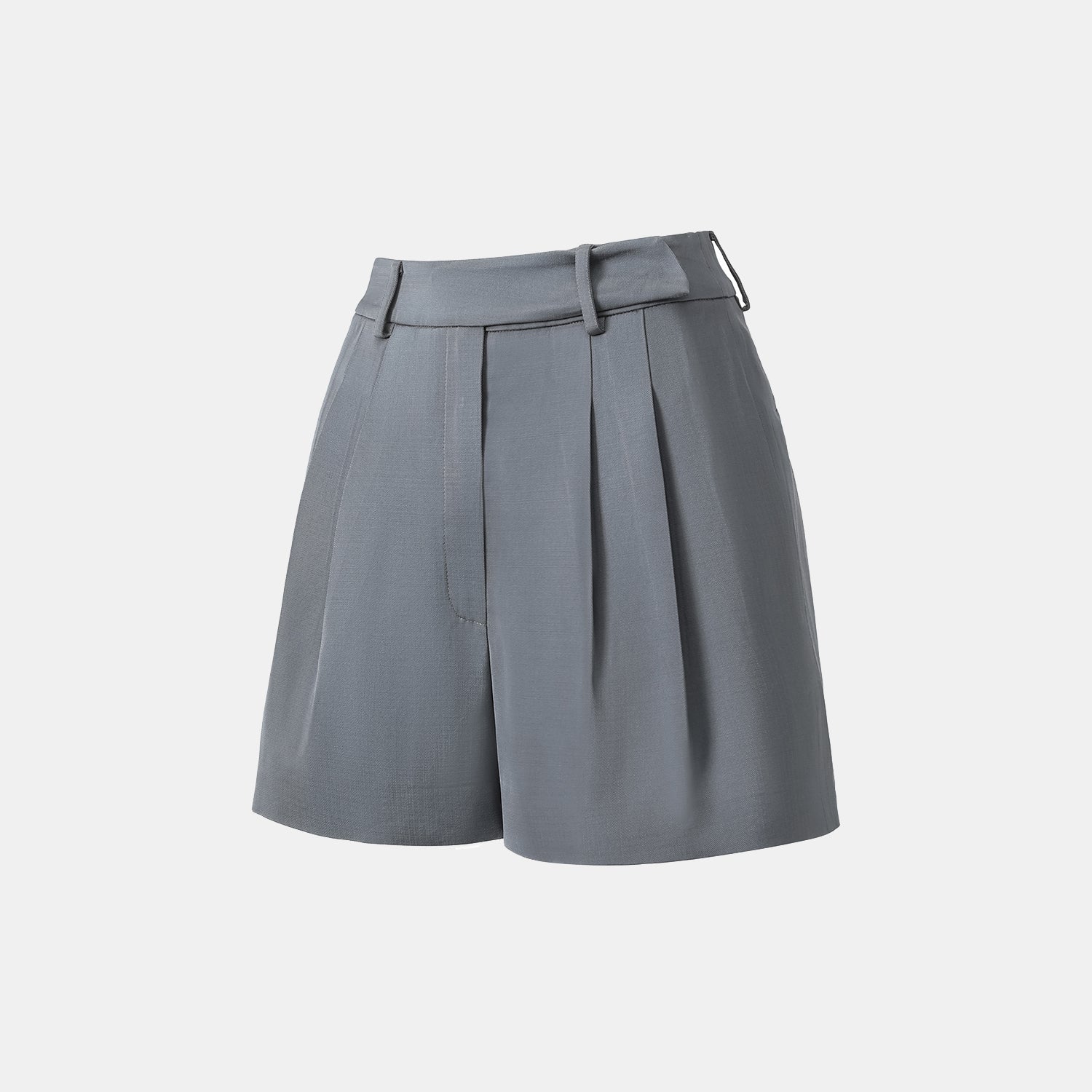 "Speak Sleek" 奢華輕薄麻感肌理醋酸短褲—Cloud