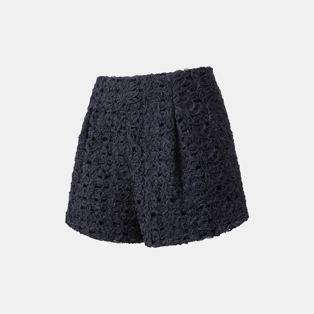 “Sloane Ave."繞畫織藝鏤花蕾絲短褲—Indigo Ballad布爾藍調