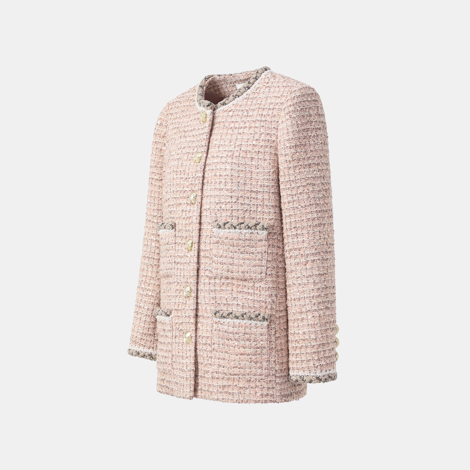 “Chelsea tea time.” 經典No.6花呢外套—Pink marshmallow