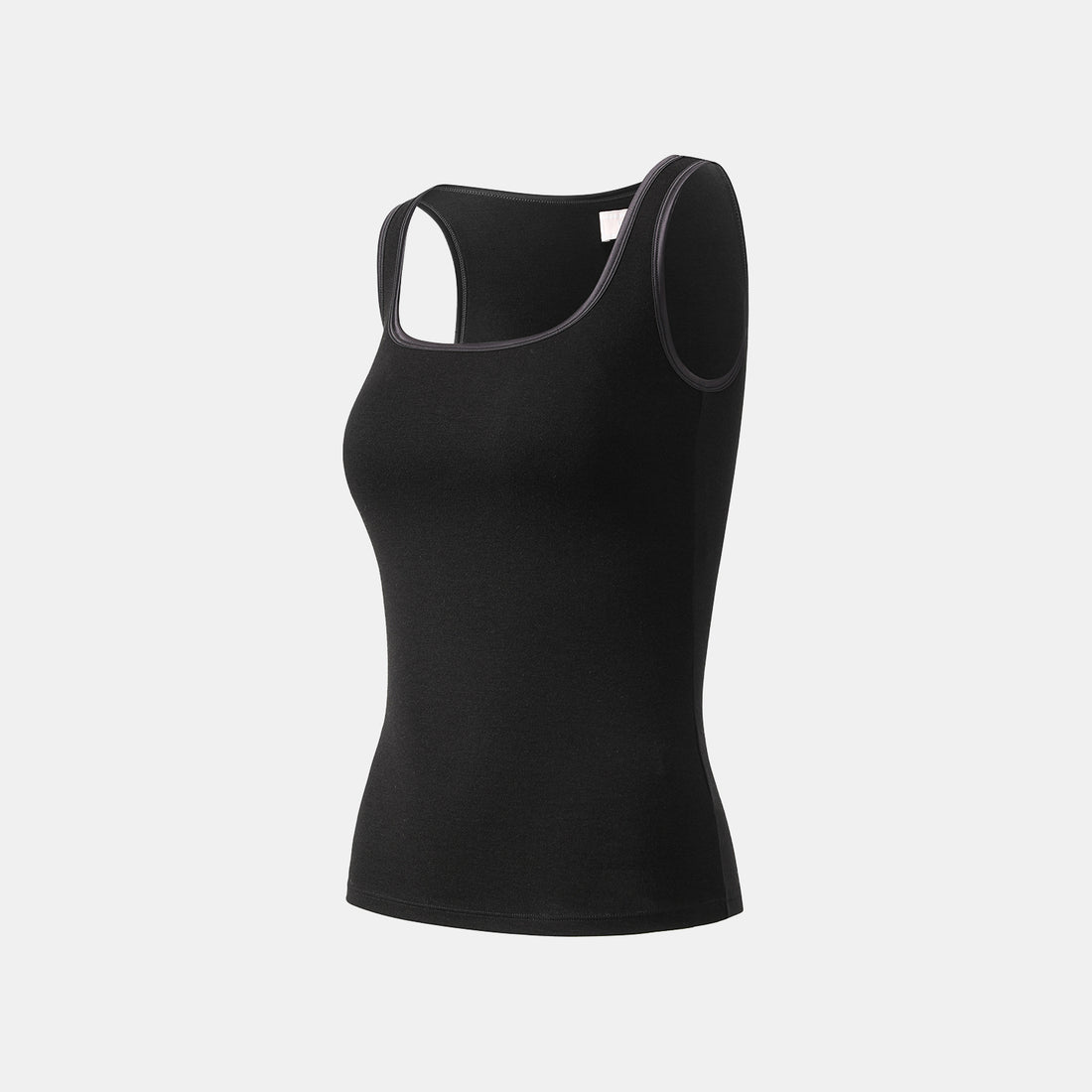 "Heart Warmth"極柔羊毛緞邊BraTop—俐落黑