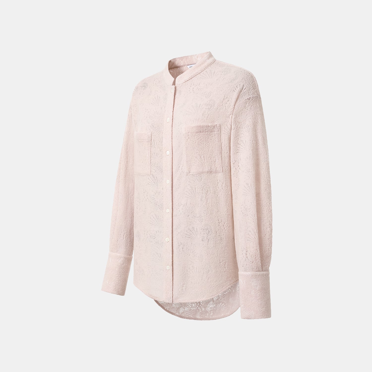 "慵倚春意" 羊毛提花工藝中式針織套裝—凝香粉霧