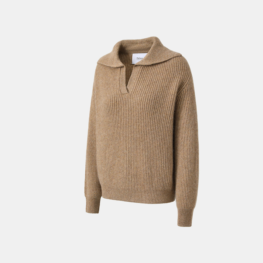 "Winter Diary" 100% Cashmere 粗針大翻領上衣（Yarn by Loro Piana)—Honey Suede蜜杏麂皮