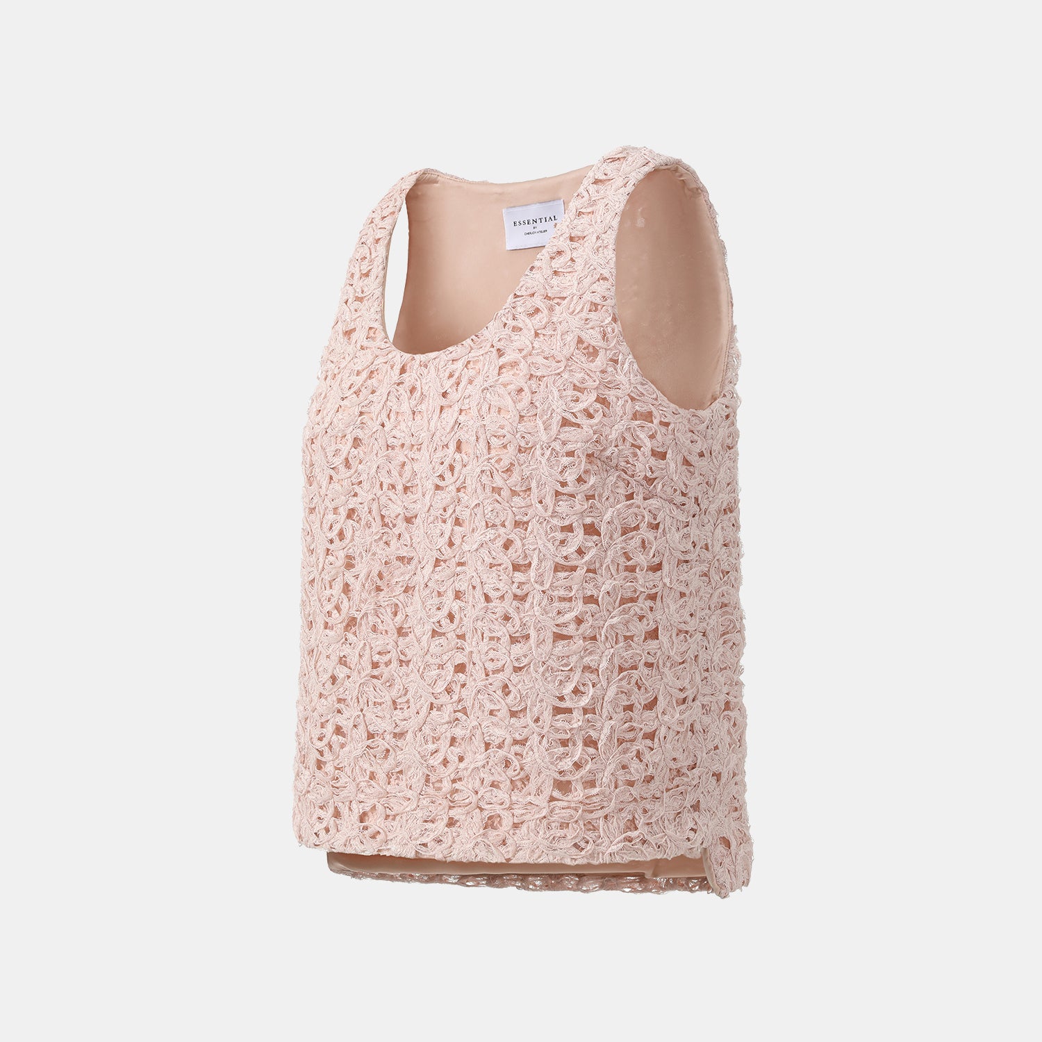 “Sloane Ave."繞畫織藝鏤花蕾絲背心—Rose Reverie織夢玫瑰