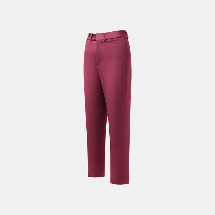 "Easy-go Chic" Heavy Acetate Cropped Pants - Velvet Purple 
