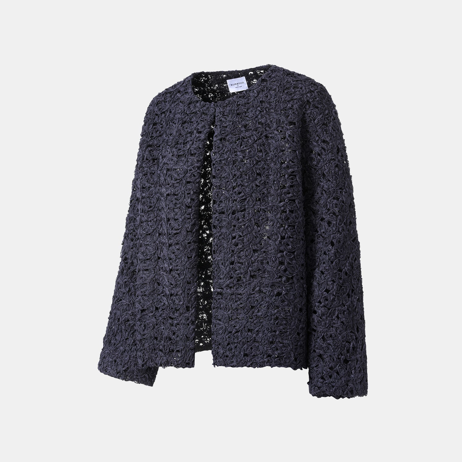 “Sloane Ave."繞畫織藝鏤花蕾絲外套—Indigo Ballad布爾藍調