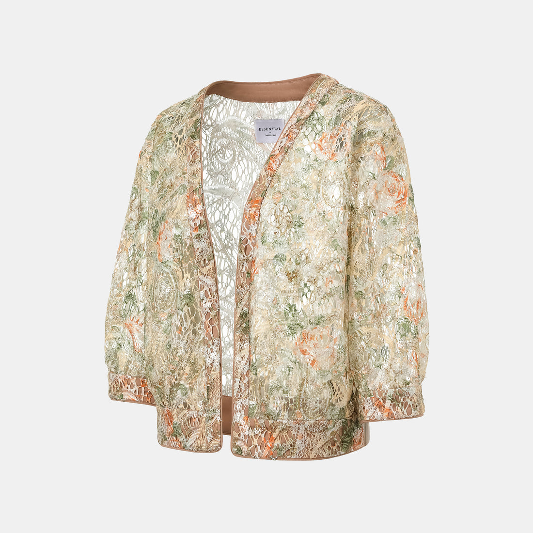 "Imperial Garden Teatime" Italian luxury embroidered lace cardigan - Teatime