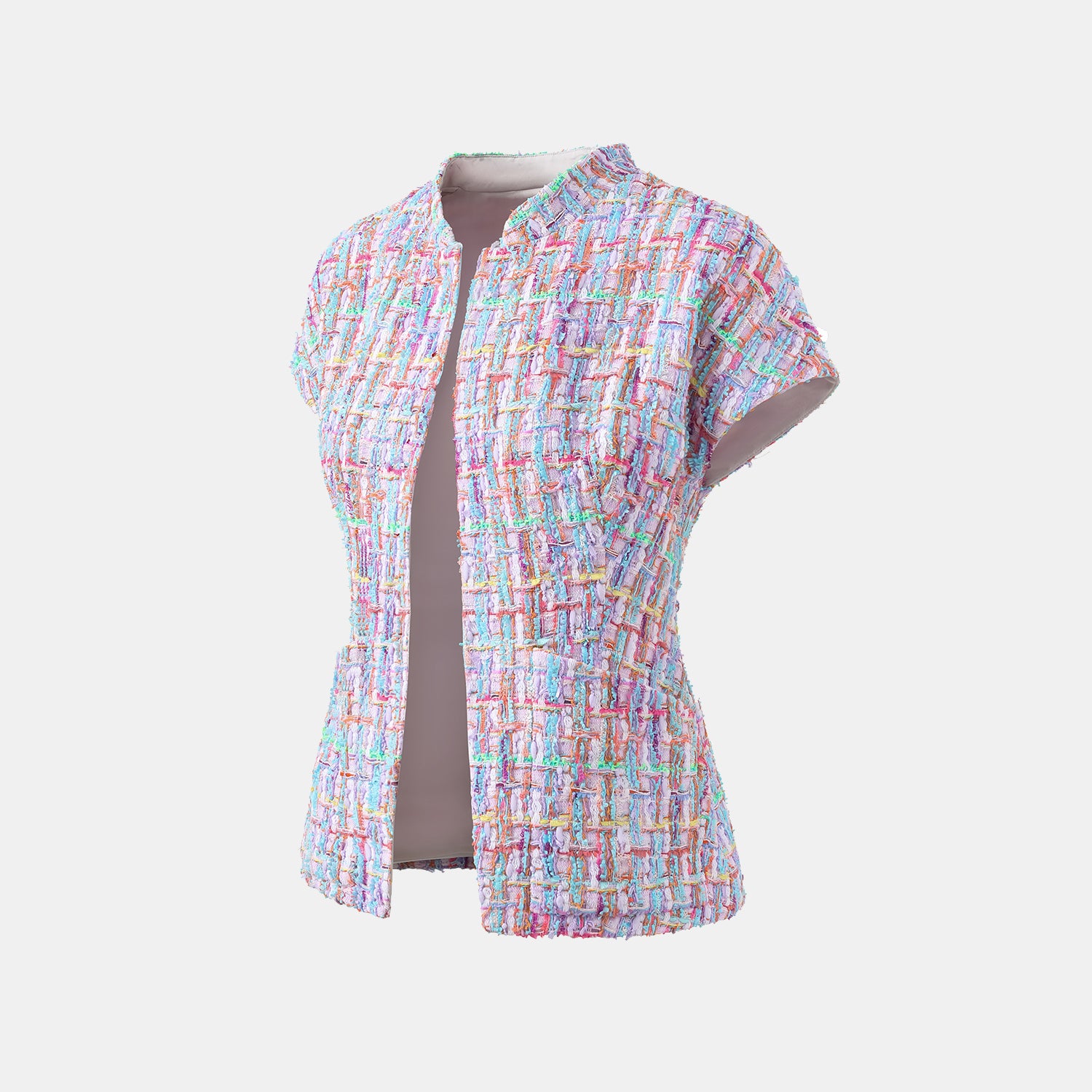 "Chelsea tea time."法國夏日輕薄花呢短袖開衫—Prelude in Pastel粉彩奏鳴