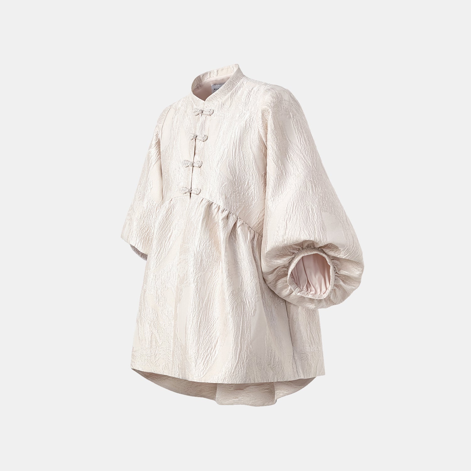 "Imperial Garden Teatime" 織金工藝立體提花國風外套—清荷映月