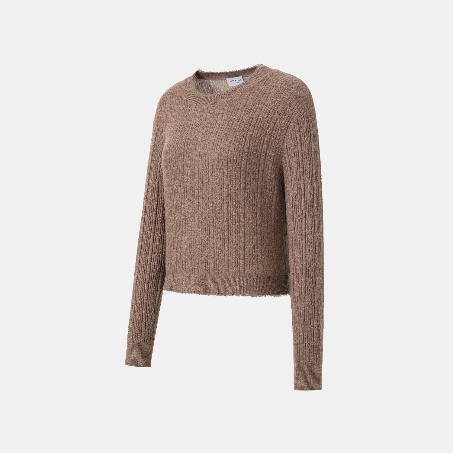 “Autumn Diary” 100% Cashmere羽絮葉脈紋銀織針織上衣—Elmwood澄木