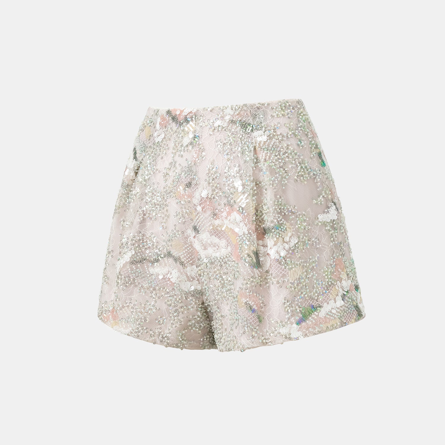 "Imperial Gala." 奢華蕾絲珠繡短褲—疏影輕煙