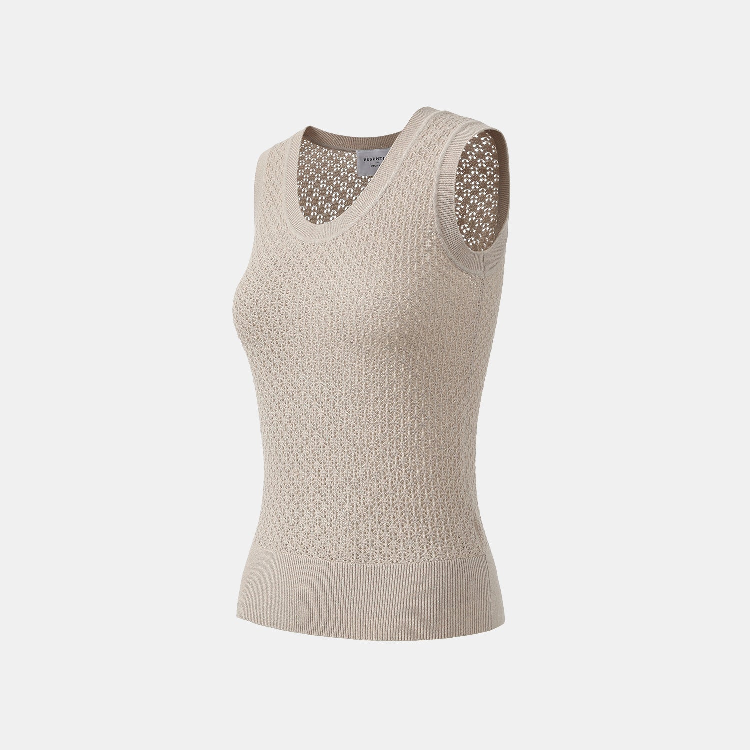 "Summer diary."Cashmere浮燦點織花眼工藝針織背心——Whispering of Fall 秋水暮煙