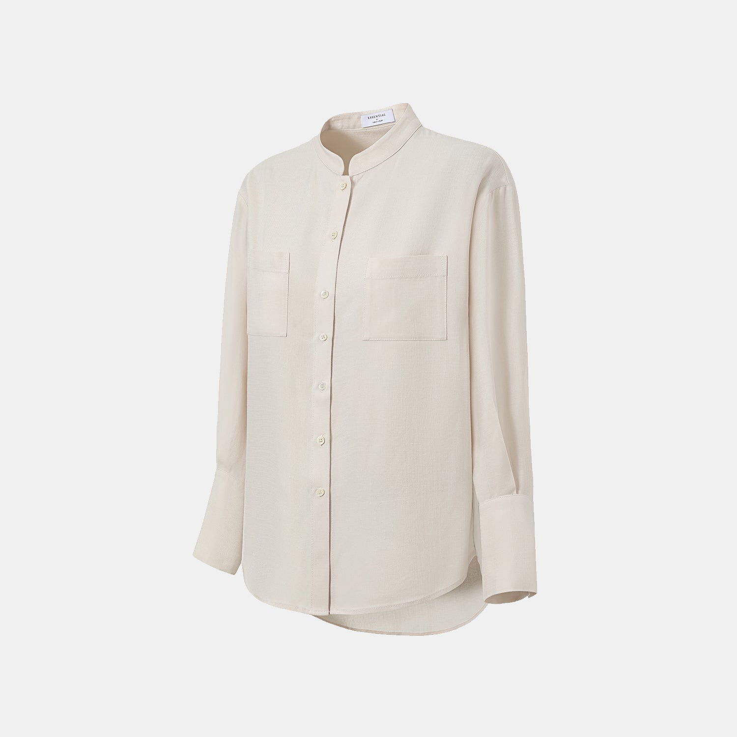 “知性時刻” 特殊絲竹肌理工藝醋酸襯衫—茶曦