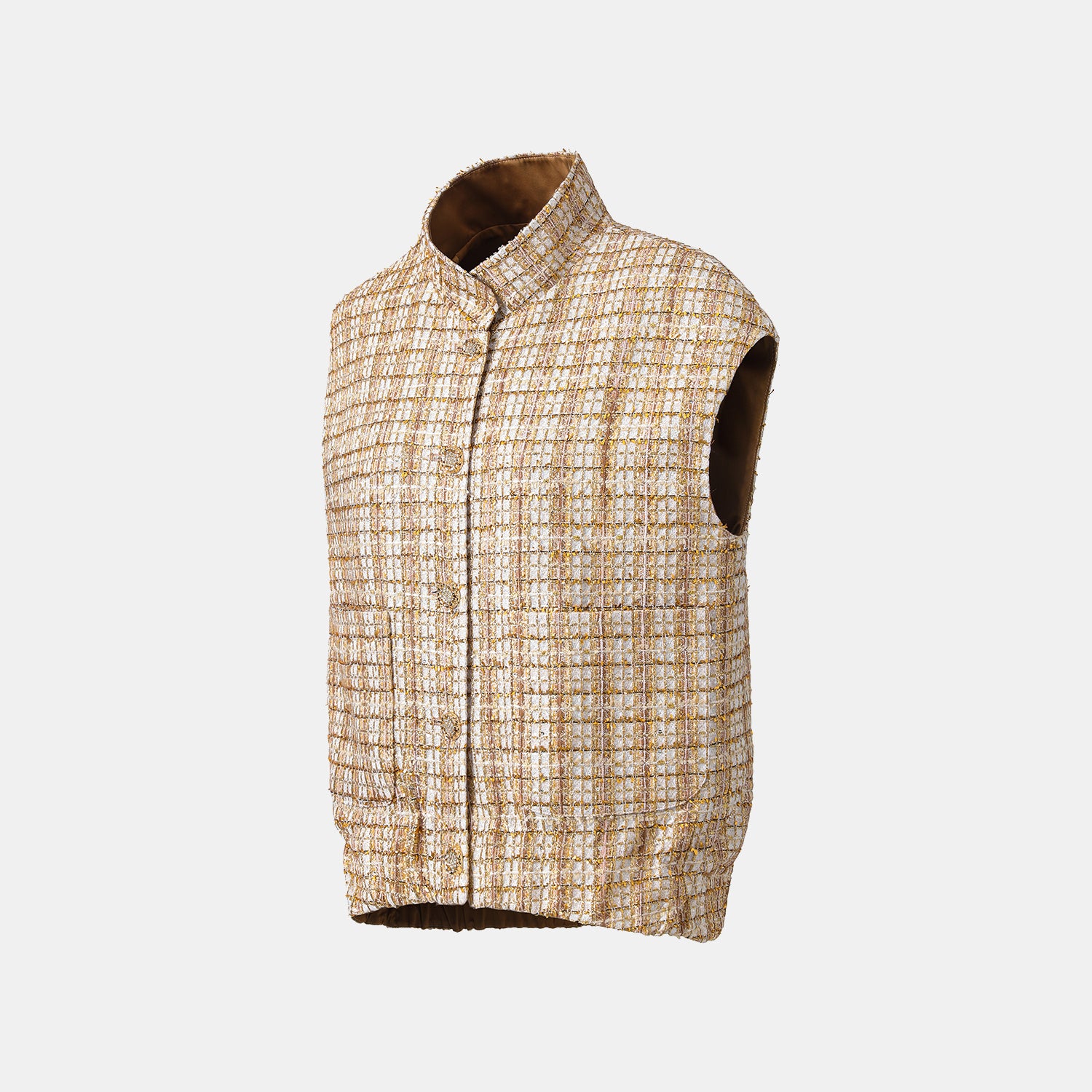 "Sloane Ave." 法國頂級縷金工藝蕾絲花呢Oversized背心—Versailles Chanson凡爾賽香頌