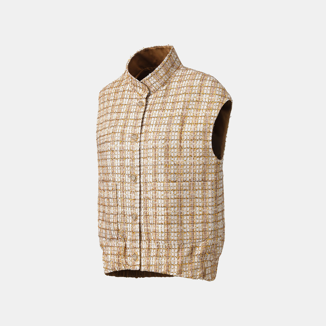 "Sloane Ave." 法國頂級縷金工藝蕾絲花呢Oversized背心—Versailles Chanson凡爾賽香頌