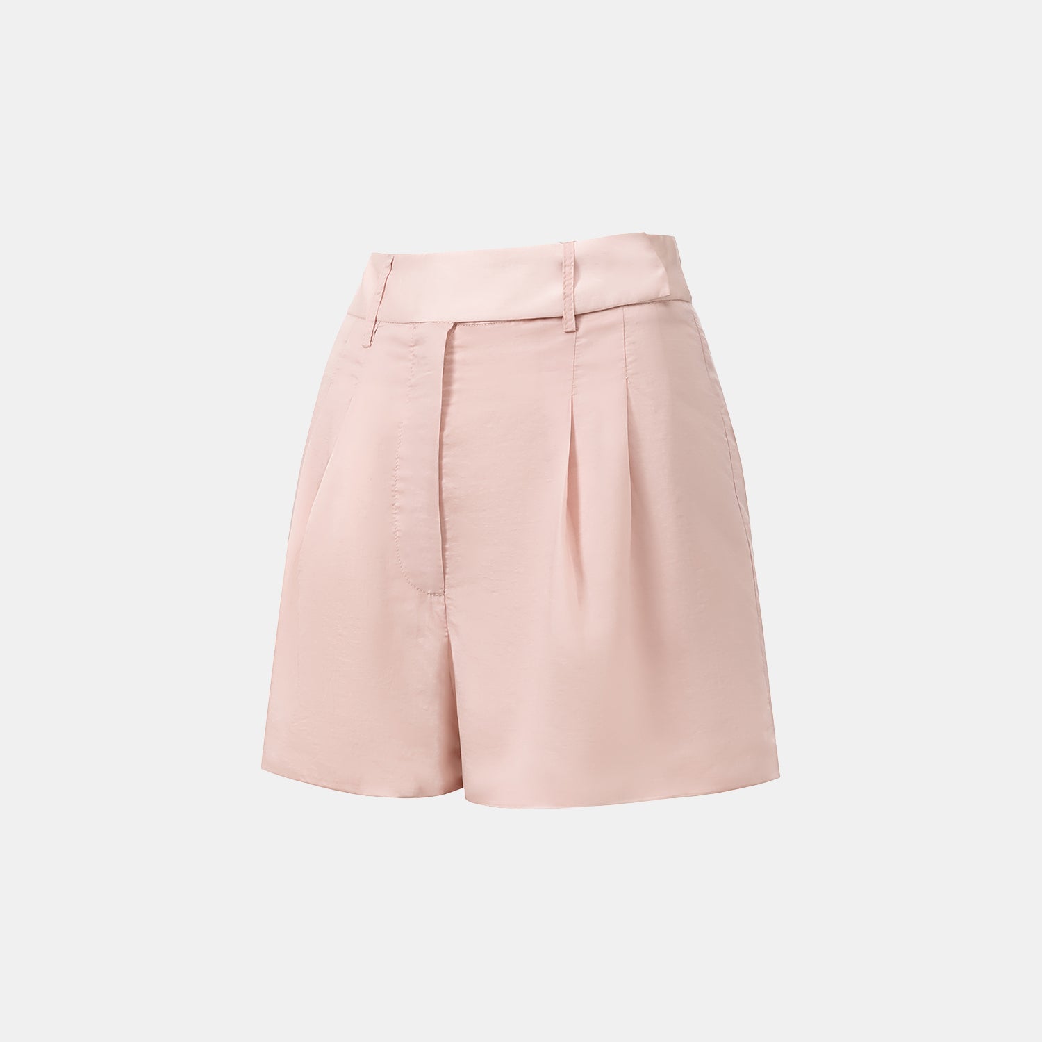 “知性時刻” 天絲緞面雪紡短褲—薔薇粉