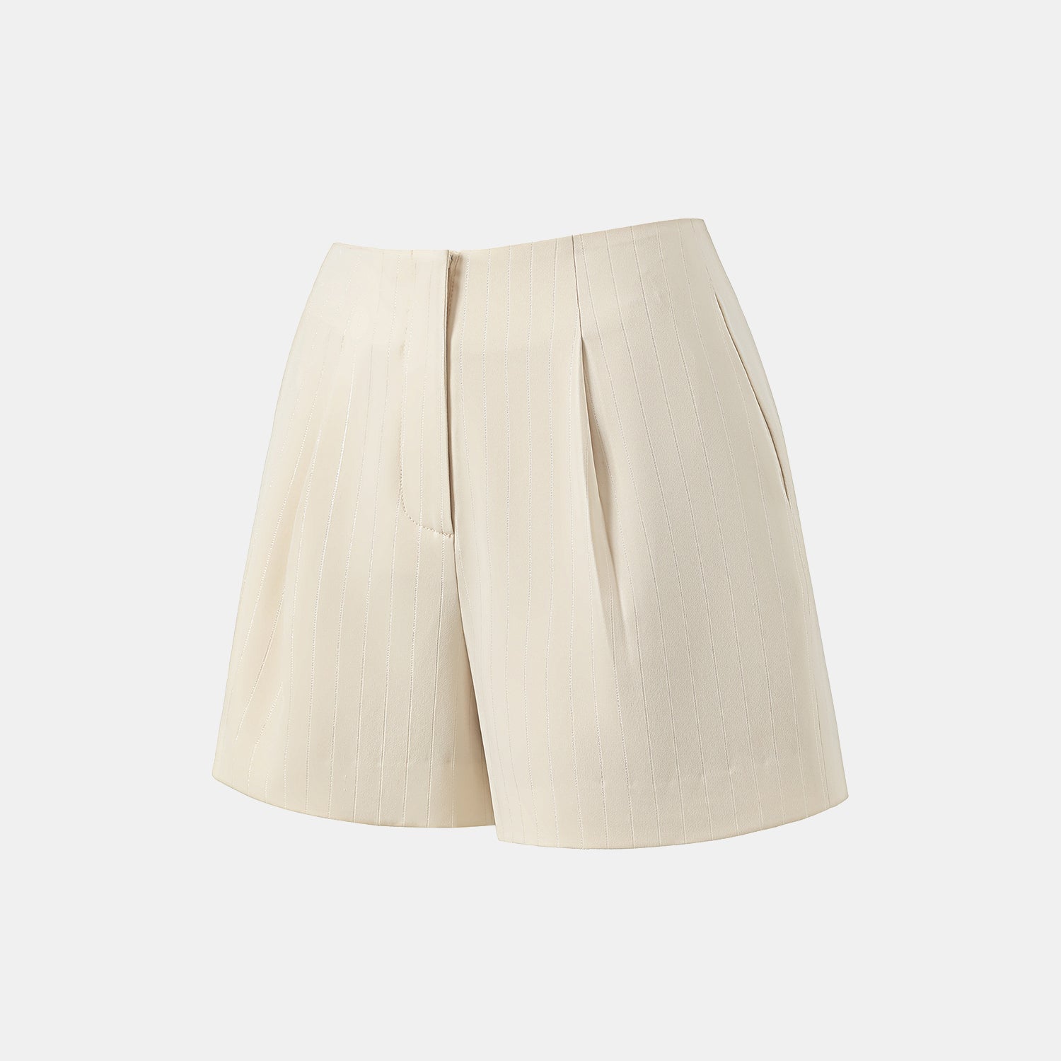 "Speak Sleek." 銀織工藝直條西裝短褲—Drifted Light自由掠影