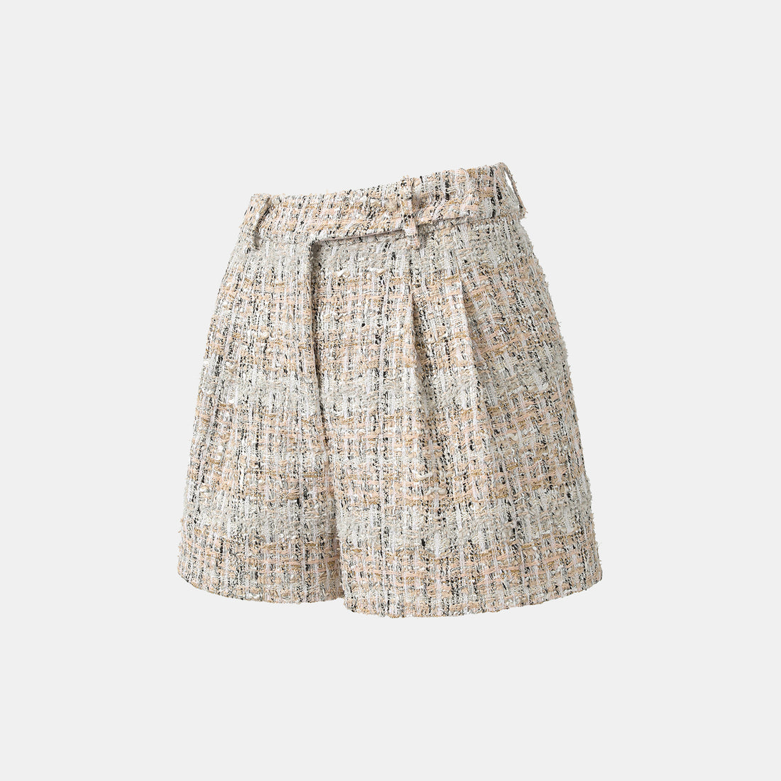 "Chelsea Citywalk." 法國棉紡節紗肌理花呢短褲—Uptown Gala上城晚宴