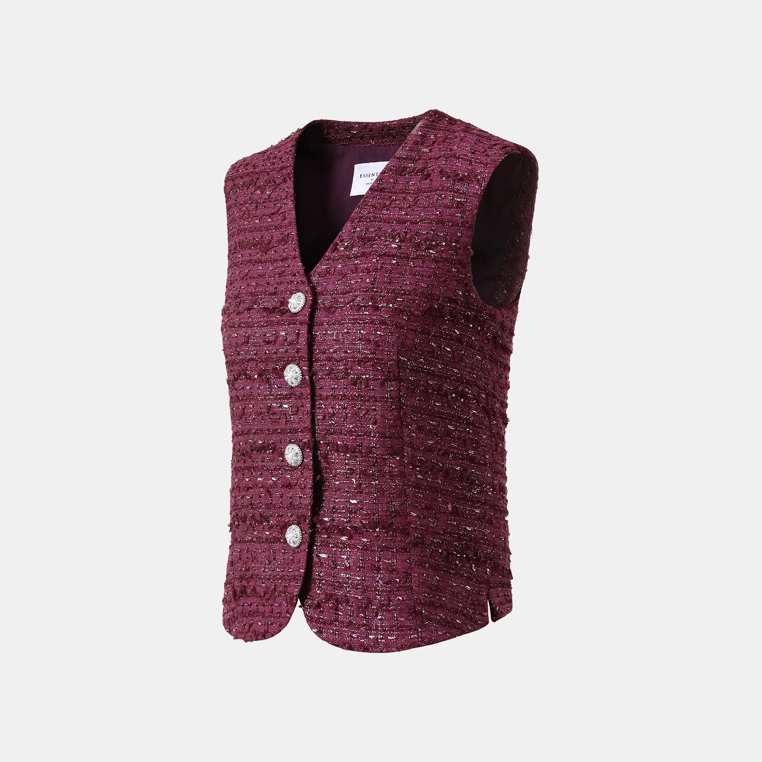 “Westminister Weekdays” 輕薄花呢綁帶西裝馬甲背心- Romance