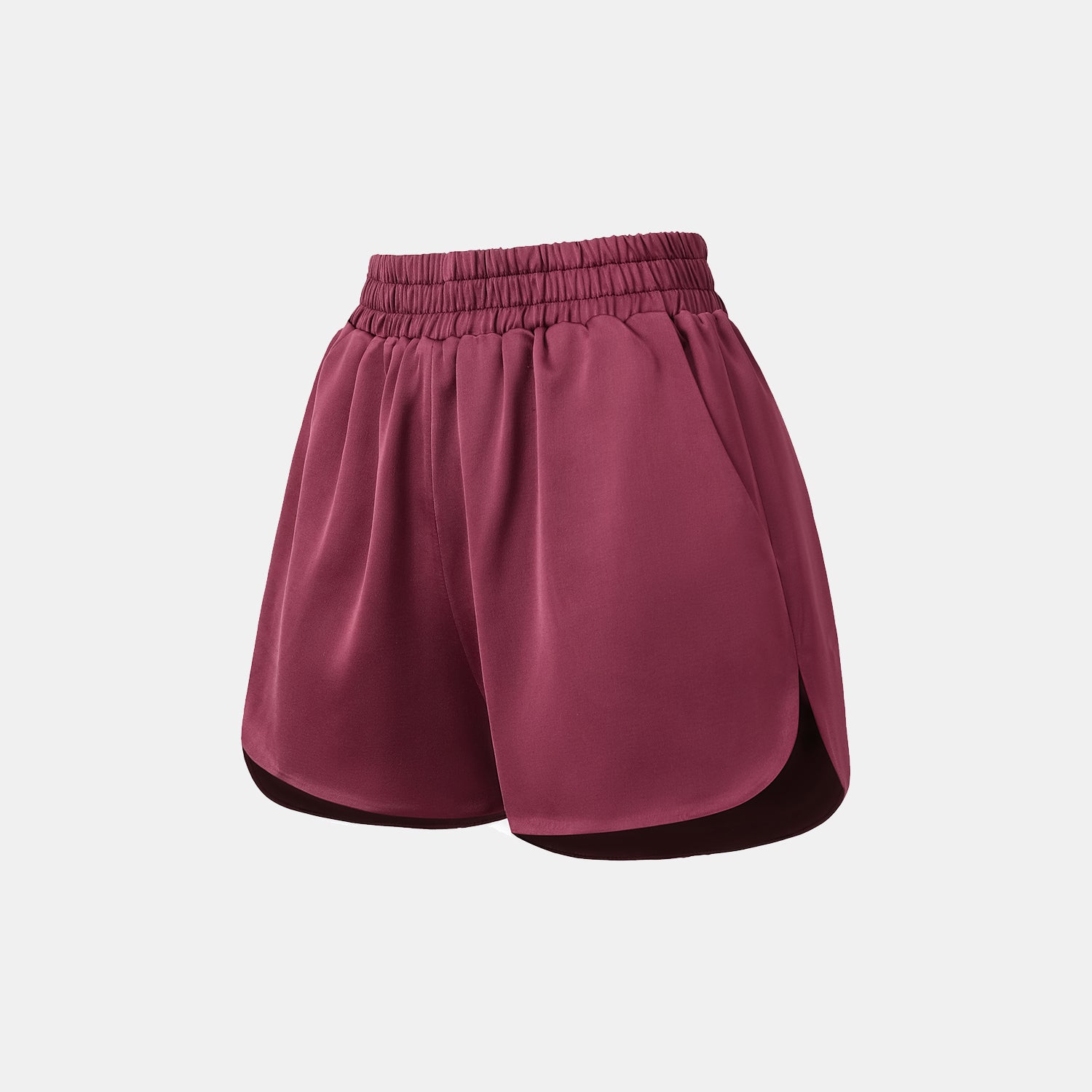 “Easy-go Chic” 重磅醋酸休閒短褲—絲絨紫