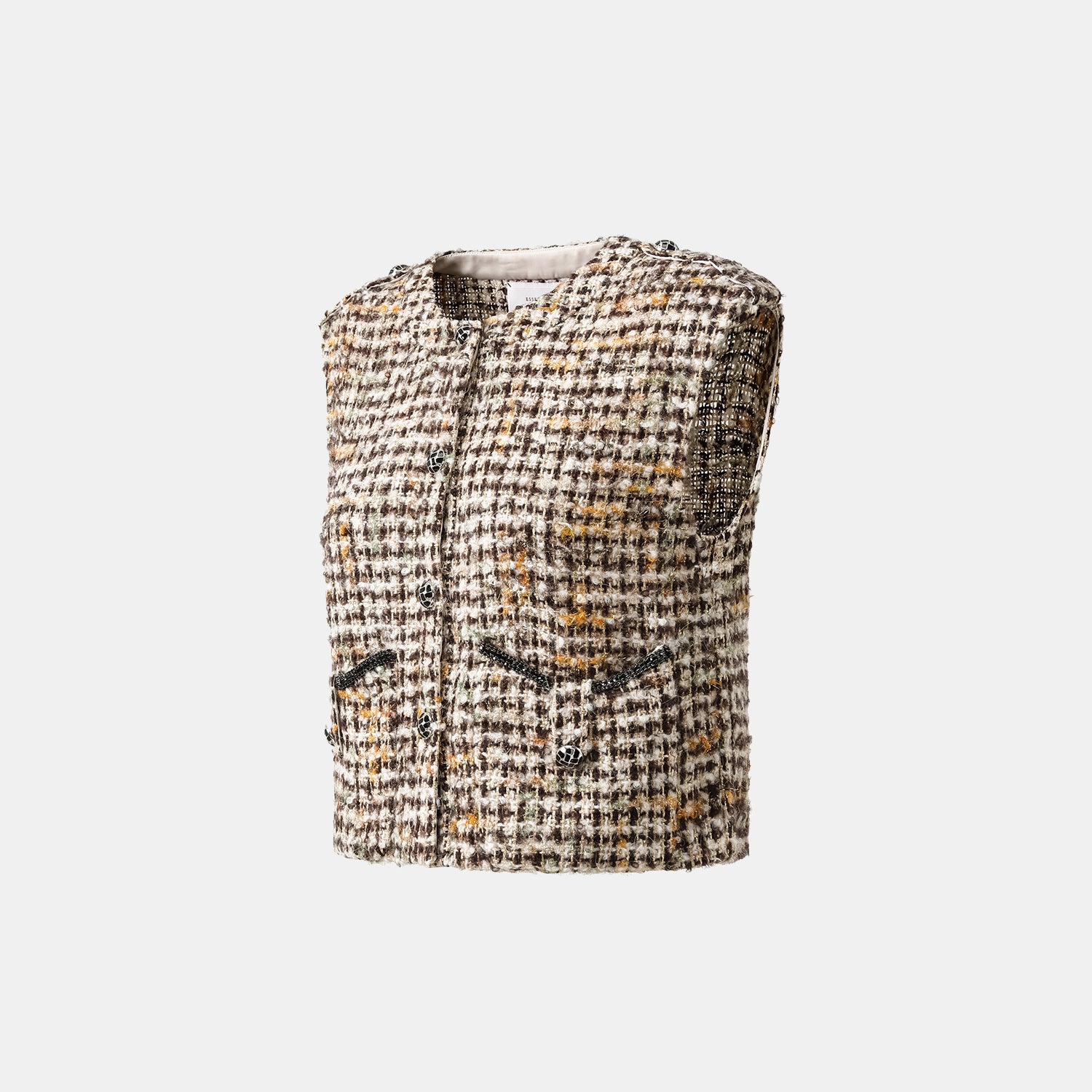 “Breeze boucle" 英國頂級輕薄花呢馬甲背心—Caramel Drizzle