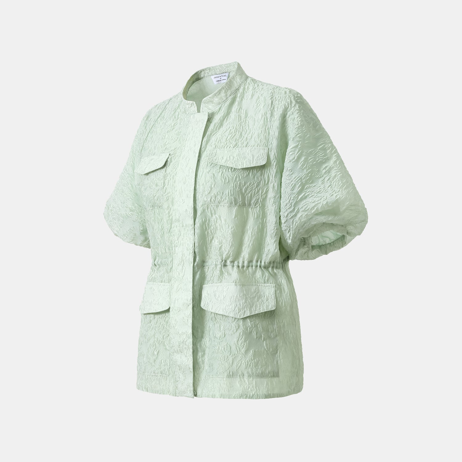 "Weekend at Monaco." 立體提花狩獵外套—Pepper Mint