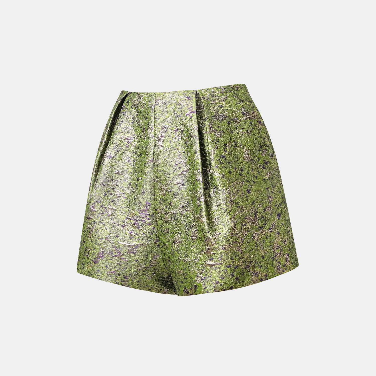 "Imperial Garden Teatime"  義大利立體提花輕國風短褲—珠點翠墨