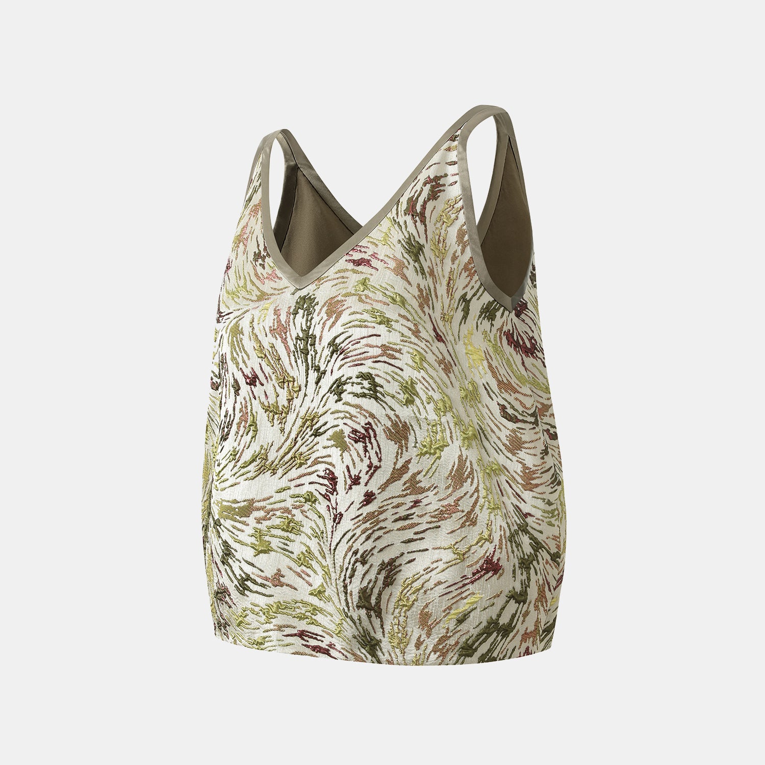 "Imperial Garden Teatime" 義大利提花輕國風拼接背心—春風綠旅