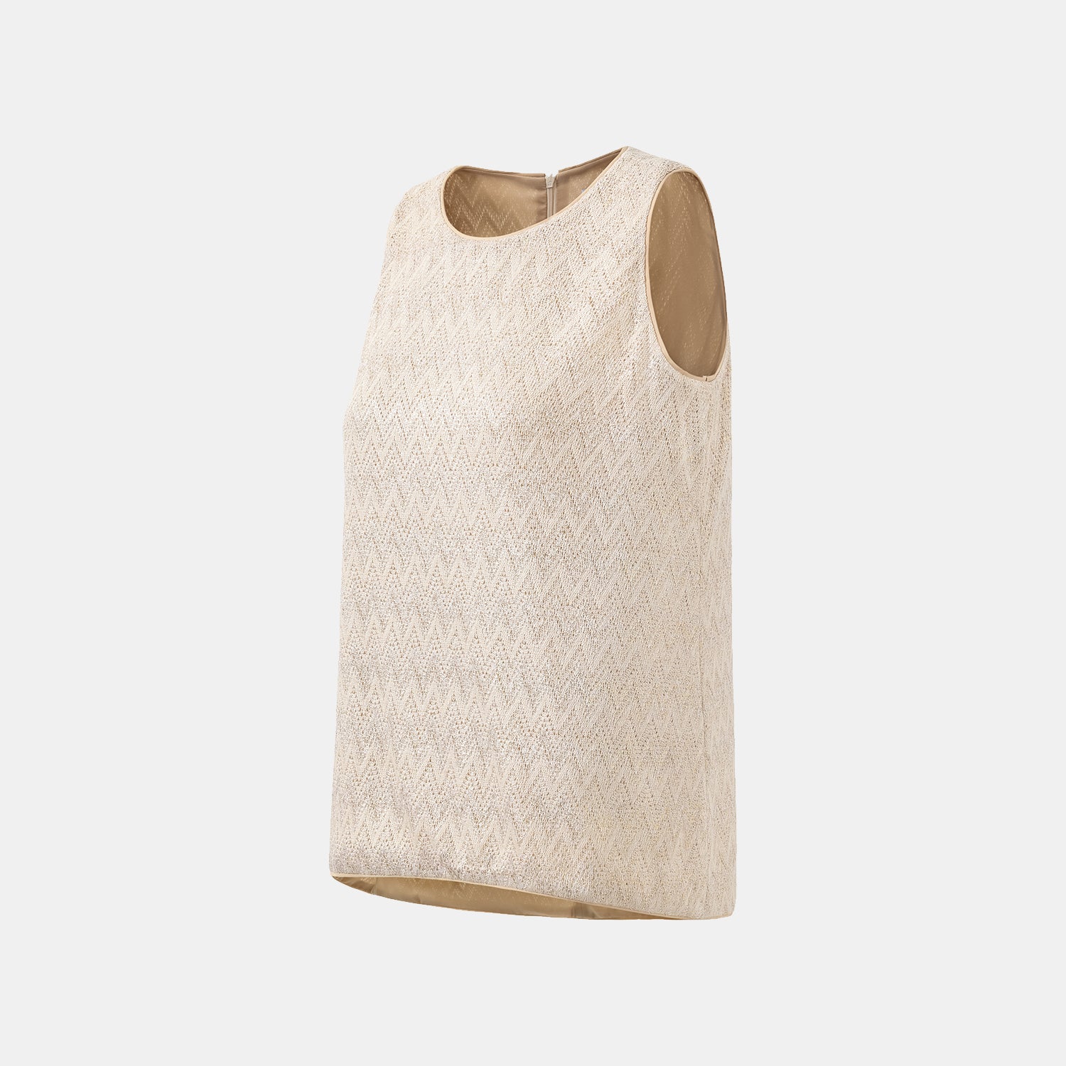 “Summer Diary”義大利Chevron山形金縷織紋針織背心—Isle Breeze沙嶼暖風