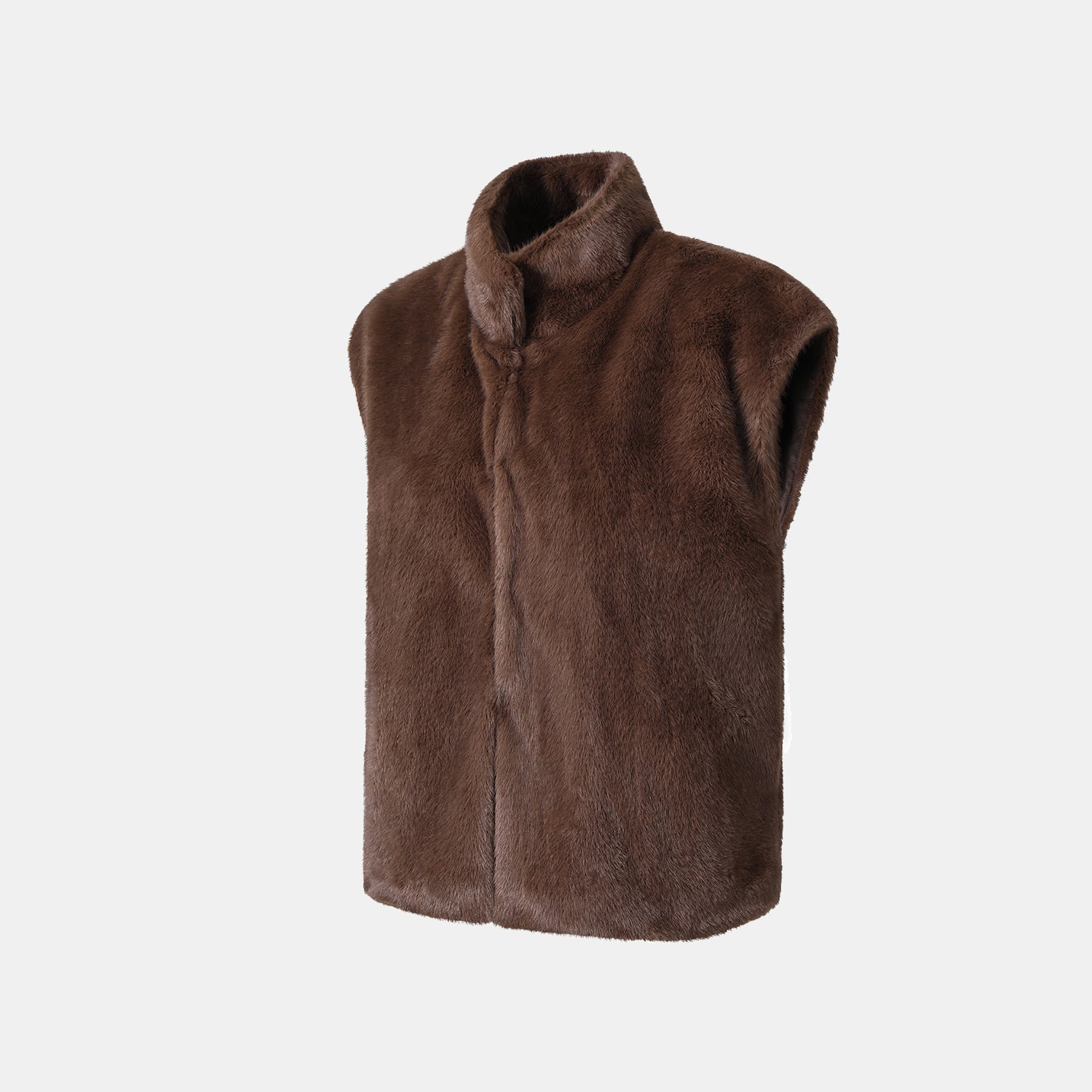 “Imperial Gala” 柔奢霧絨環保皮草國風馬甲外套—Velvet Mink錦貂流華