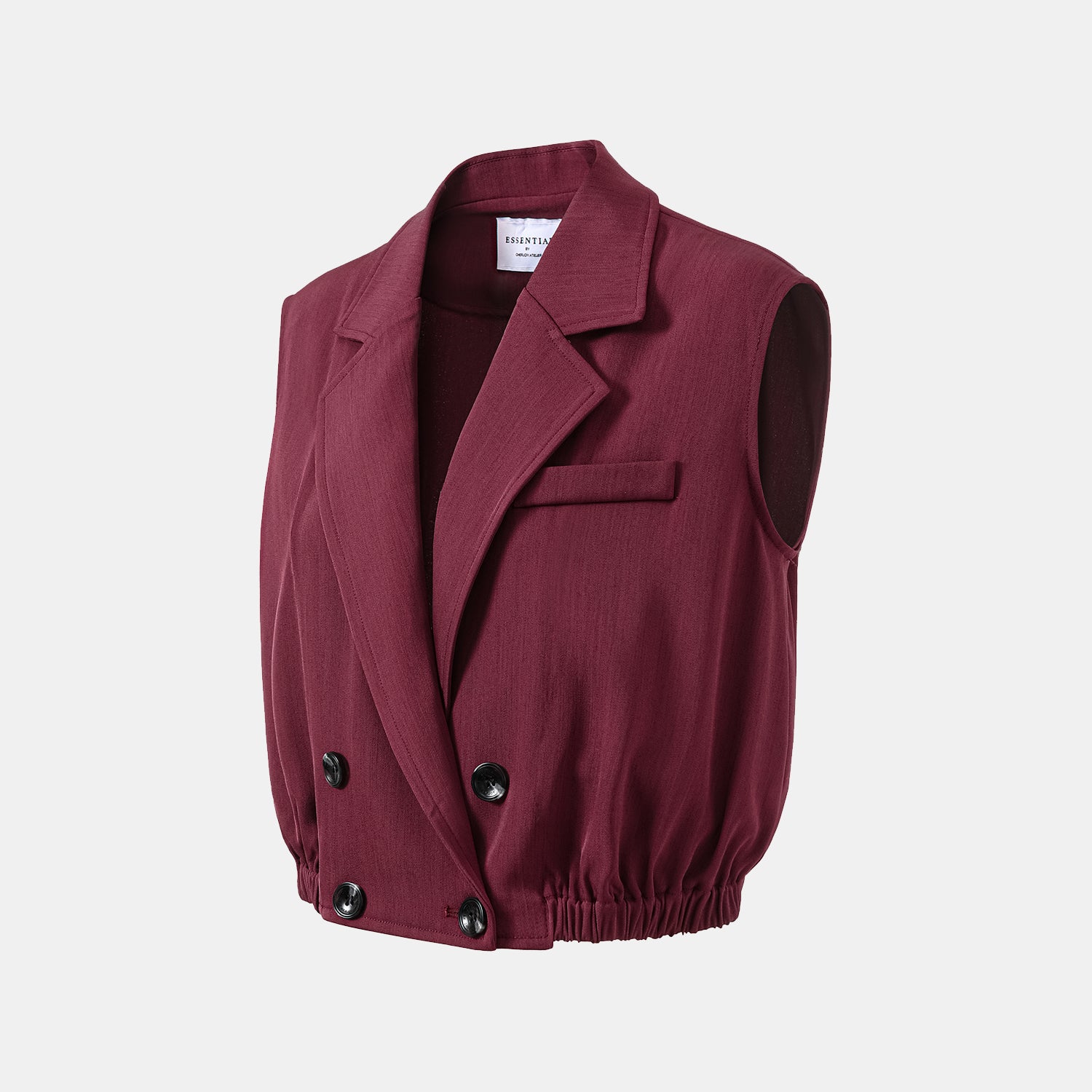 "Westminster weekdays." 義大利輕薄肌理彈性西裝背心—Mulberry Rouge花燃未央