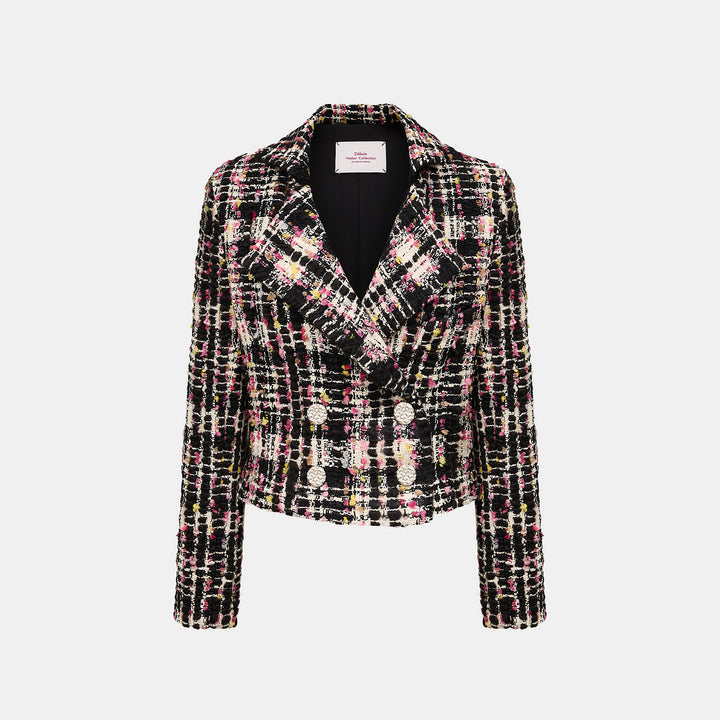 “Chelsea tea time.”法國彩線點絮花呢外套—Night Voyage午夜天際