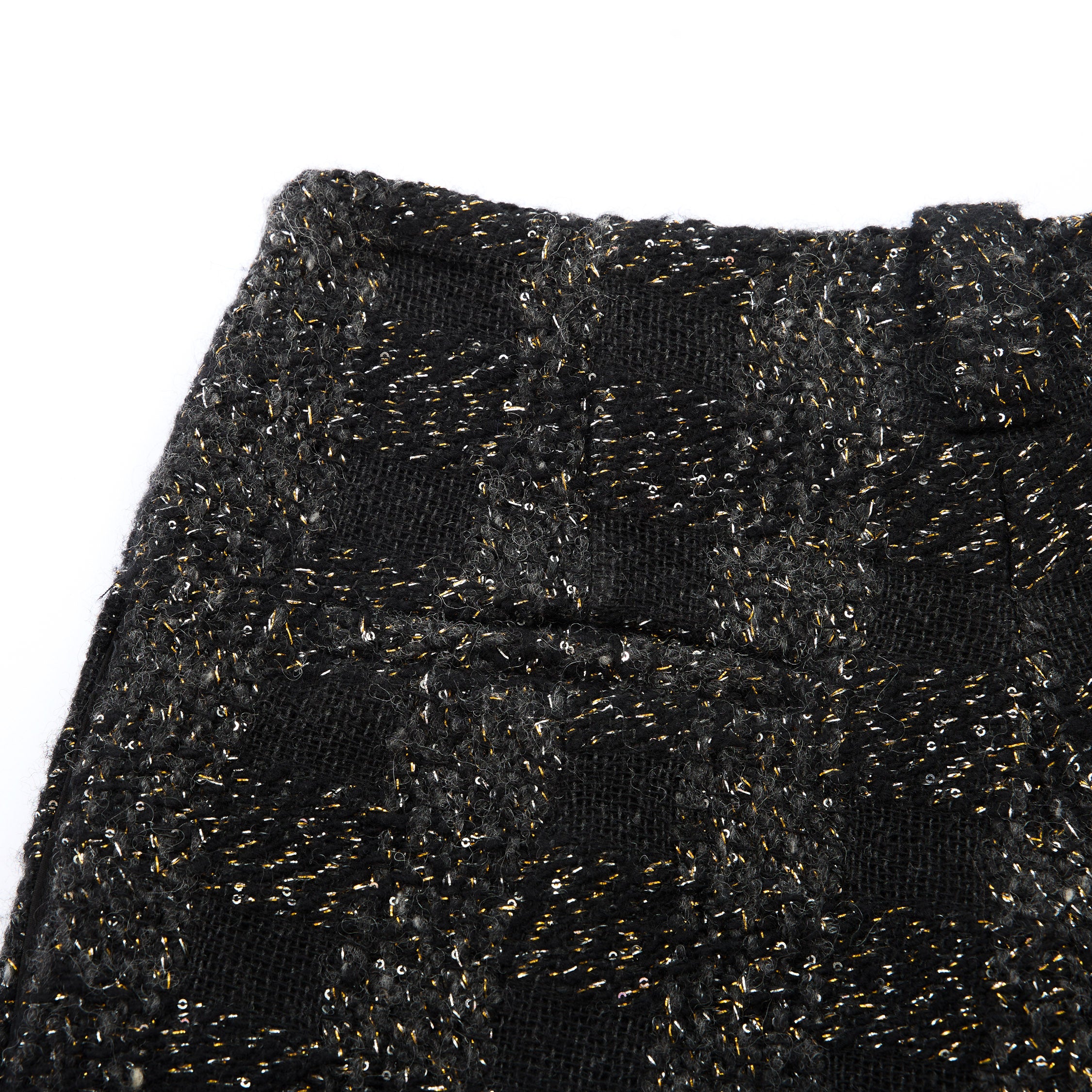 “Chelsea tea time.”義大利頂級初剪羊毛燦金星點花呢長褲—Cosmic Bloom星河煙花