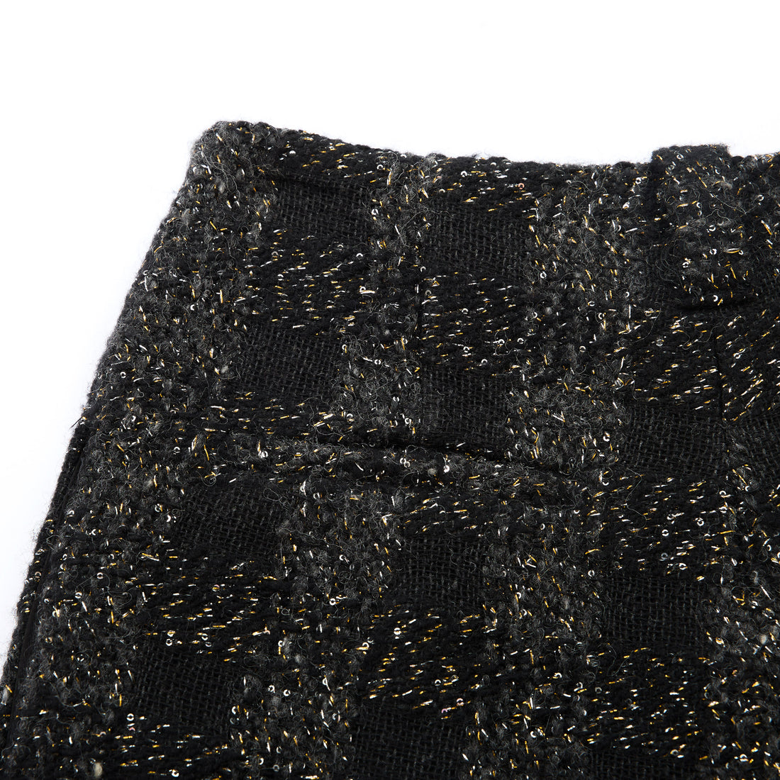 “Chelsea tea time.”義大利頂級初剪羊毛燦金星點花呢長褲—Cosmic Bloom星河煙花