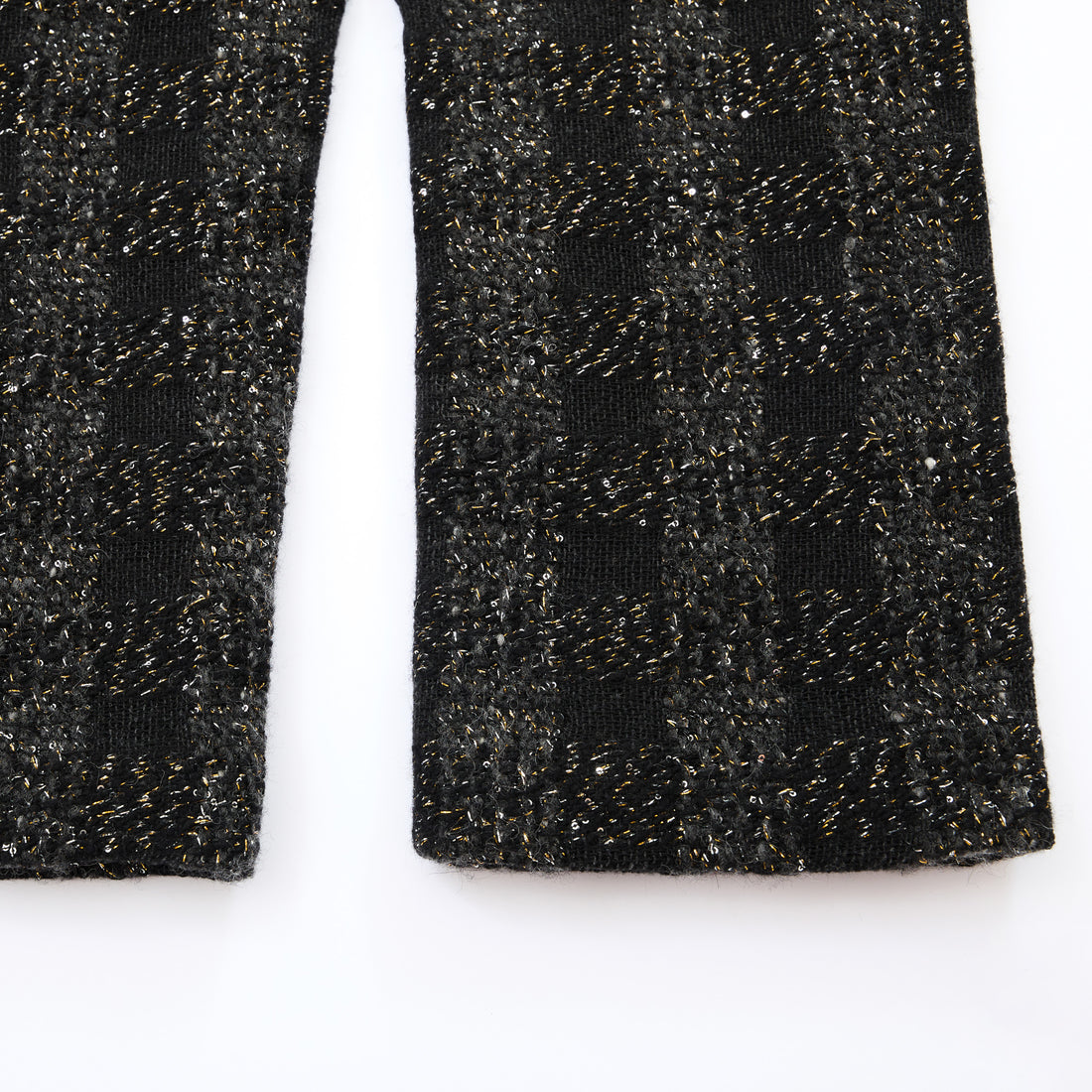 “Chelsea tea time.”義大利頂級初剪羊毛燦金星點花呢長褲—Cosmic Bloom星河煙花