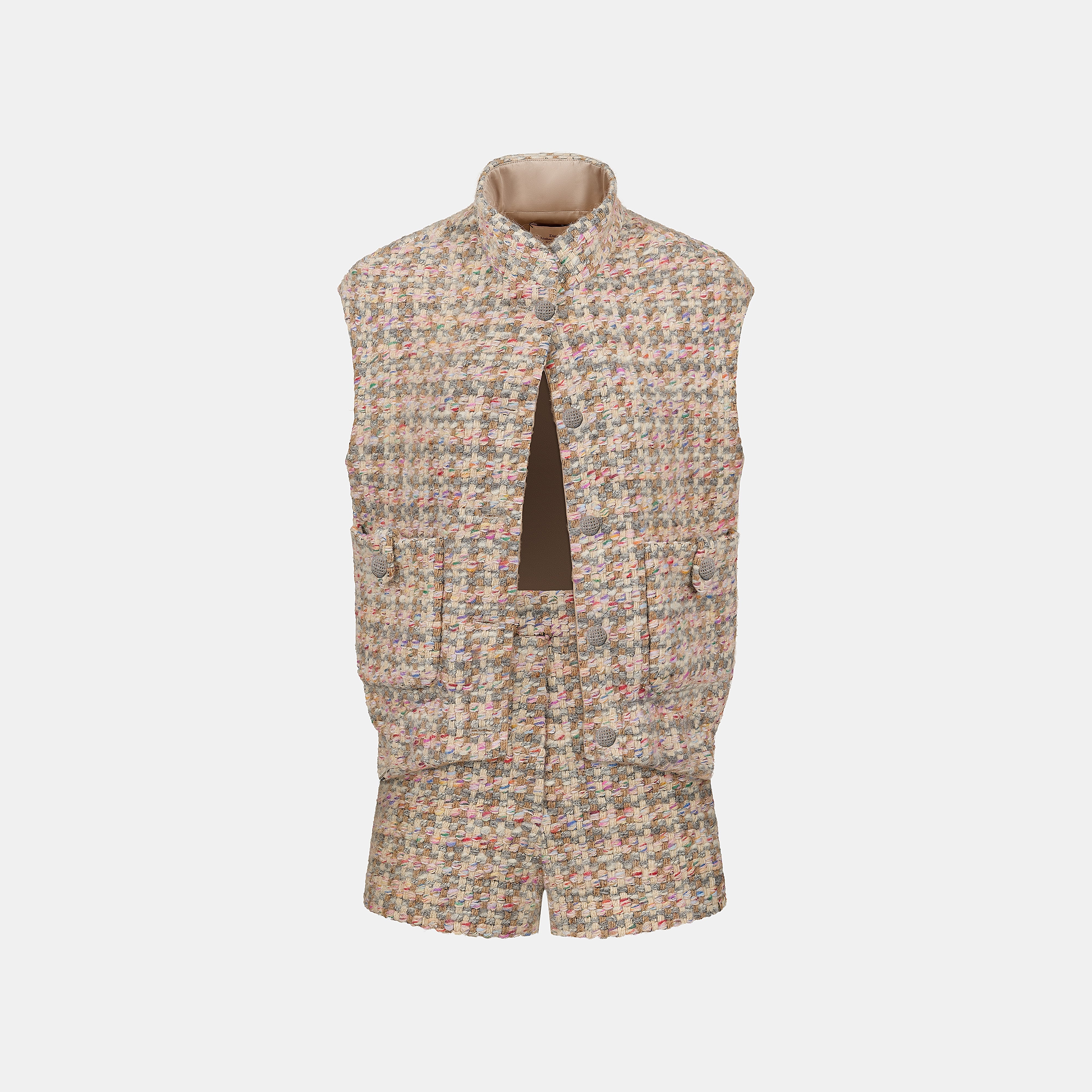 "Chelsea Citywalk."義大利頂級初剪羊毛蓬絨花呢短褲—Candy Confetti棉花彩糖