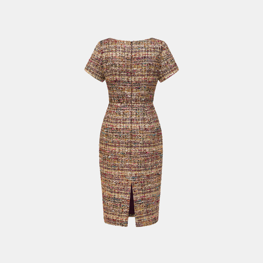 "Arcade of CherJoy Atelier."法國彩緞縷金線藝花呢立體剪裁抽繩洋裝—Floral Allure花韻傾城