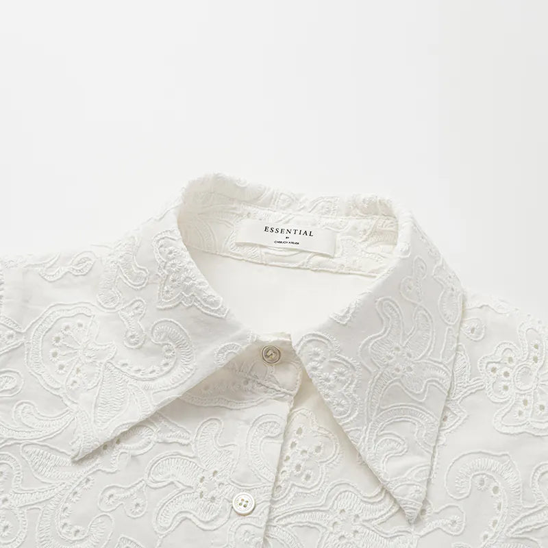 "Lazy and Pretty" Japanese 3D Lace Shirt 