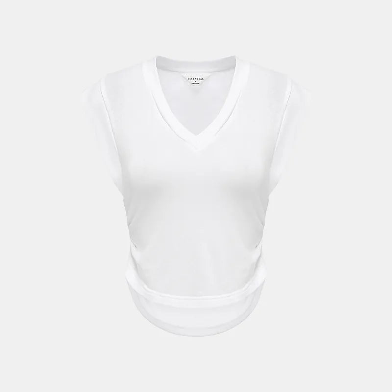 "Exquisite Everyday" Modal Special Cut T-shirt - White