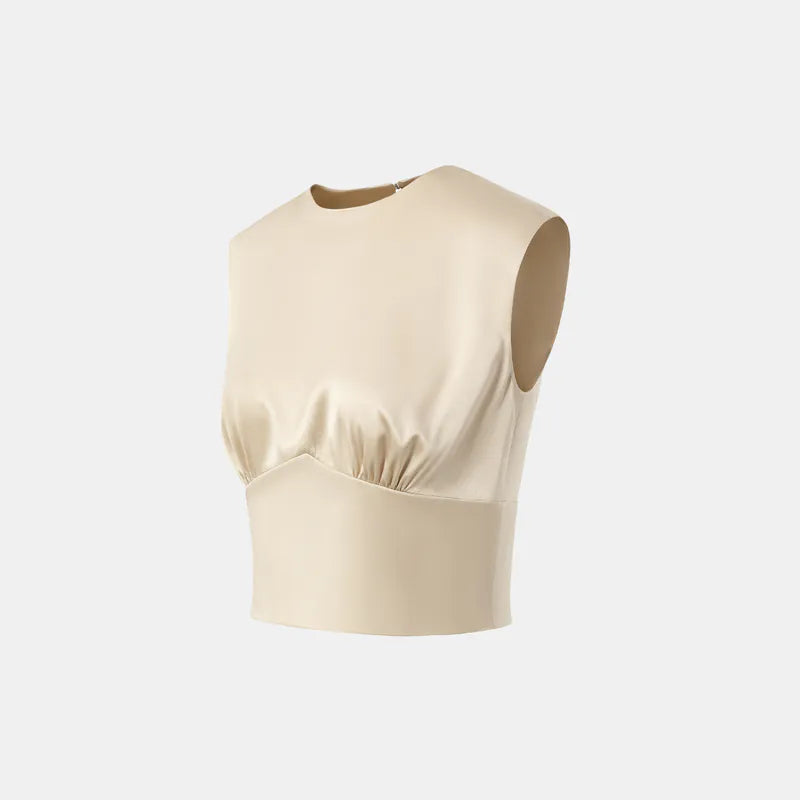 Silk 3D Cut Top - Matt Gold 