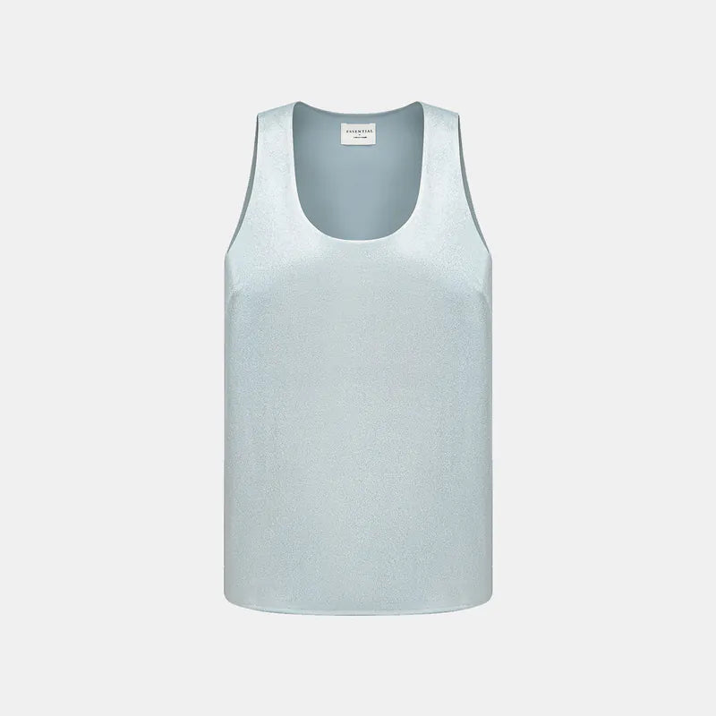 “Easy Go Chic” 醋酸針織面料背心 — 淺藍
