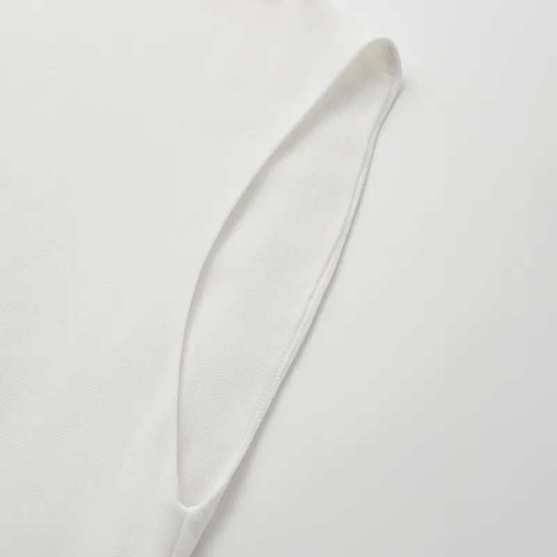 "Easy-Go Chic" Chiffon Tank Top — White 