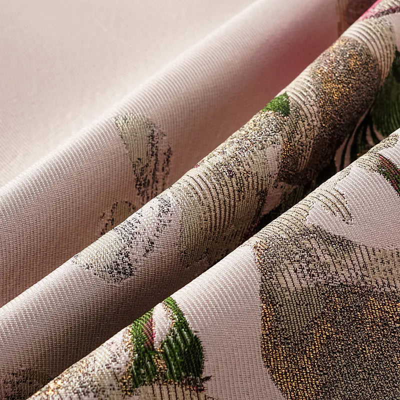 “Imperial Garden Teatime” 義大利提花面料拼接馬甲中長背心—木蘭花