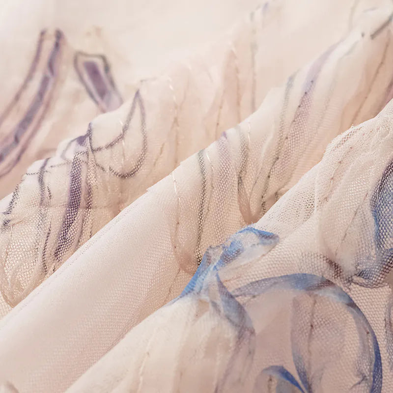 "Gallery Hours" Italian 3D painted lace vest 