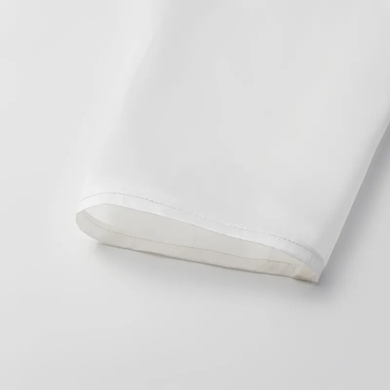 "Easy-Go Chic" silk organza oversized top — White 