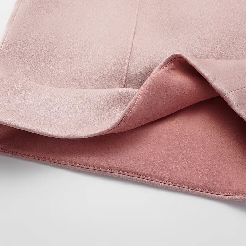 “英式優雅” 壓線西裝短褲— 乾燥玫瑰粉