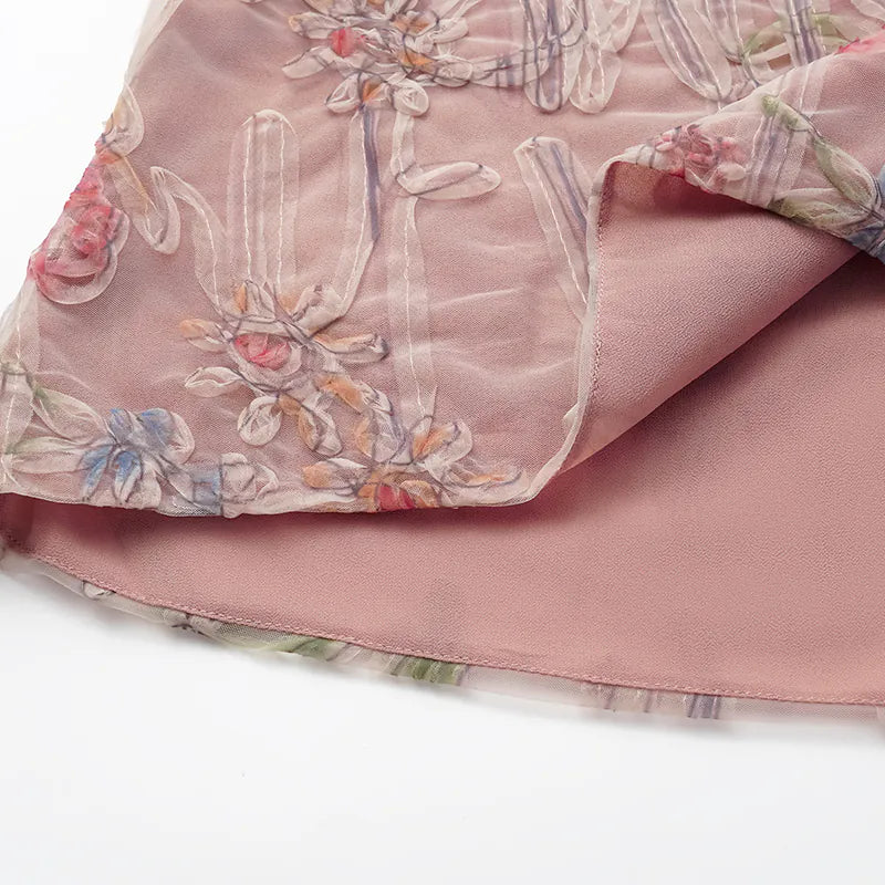 “Gallery Hours ” 義大利立體彩繪蕾絲背心