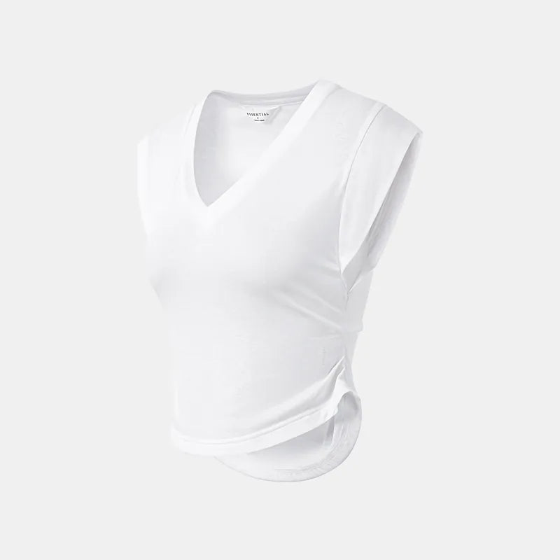 "Exquisite Everyday" Modal Special Cut T-shirt - White