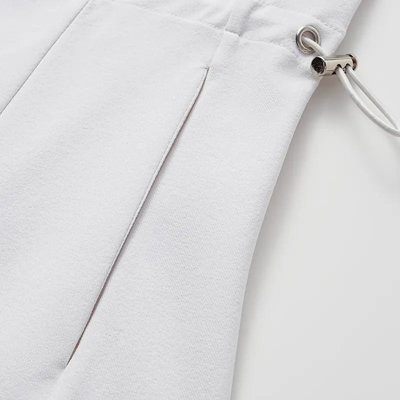 Essential Golf Collection High-Tech Sun Protection (UV 50+) Fabric Zipper Waist Vest - White 