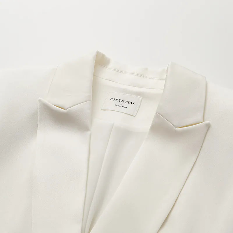 "British Elegance" Oversized Blazer - White 